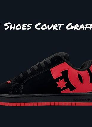 Dc shoes court graffik red on black 5