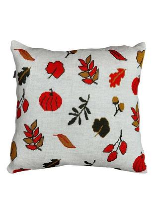 Декоративная вязаная подушка happy fall тм прованс