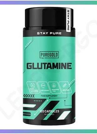 Глутамін pure gold 120 капсул для відновлення м'язів і підтримки імунітету добавка для тренувань sku_dsn_2023-10-7312