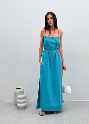 Платье женское афина бирюзовое art knit