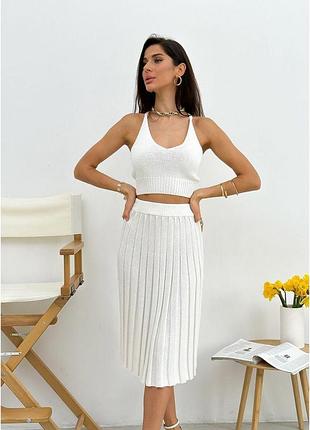 Топ вязаный joy молочный art knit
