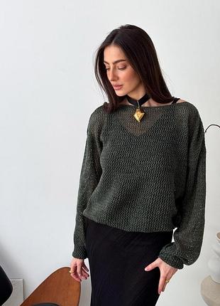 Жіночий джемпер soft темно-зелений art knit