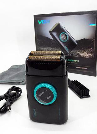 Електробритва vgr v-377 black шейвер 2