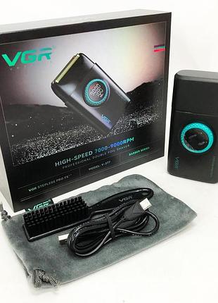 Електробритва vgr v-377 black шейвер 4