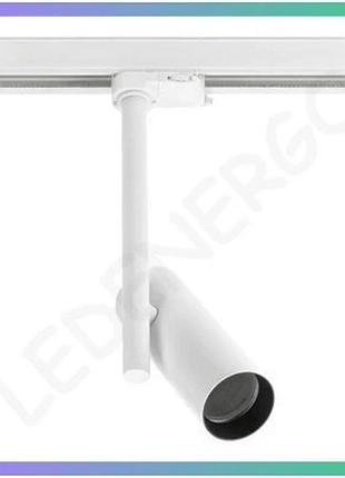 Трековый светильник gtv grosso gu10 20w ip20 круглый белый потолочный светильник для освещения sku_oledim_xld-grsgu10ob-nb