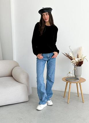 Джемпер чорний cotton art knit 4