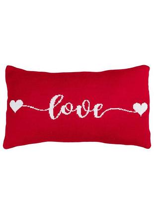 Декоративная подушка вязаная прямоугольная love тм прованс