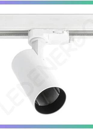 Трековый светильник gtv lima gu10 20w ip20 круглый белый потолочный светильник для интерьера sku_oledim_xld-lmagu10ob-nb
