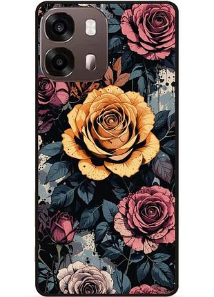 Силіконовий чохол бампер для oppo a6s з малюнком квіти рози