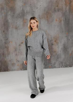 Женский вязаный брюки tango серая жемчужина art knit