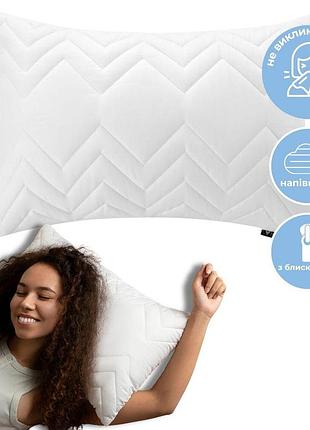 Подушка nordic comfort+ ideia 40х60 см с молнией, антиаллергенная белая