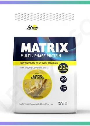 Протеиновый комплекс matrix 900 г ваниль и крем fitwin для восстановления мышц и набора массы sku_dsn_2023-10-2055