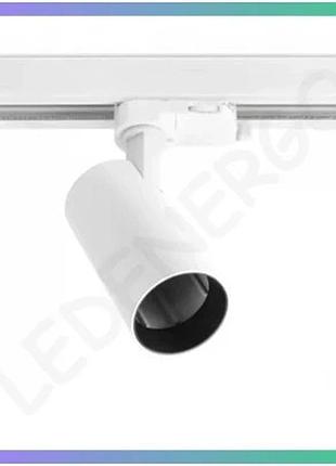 Трековый светильник gtv lima 1-фазный gu10 20w круглый белый для освещения помещений sku_oledim_xlt-lmagu10ob-nb