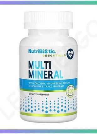 Мульти-минеральные капсулы nutribiotic 100 капсул кальций магний бор хром для здоровья микроэлементы sku_dsn_2023-10-5482