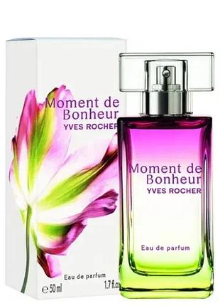 Парфюмированная вода "moment de bonheur" yves rocher "момент счастья" ив роше 50мл раритет