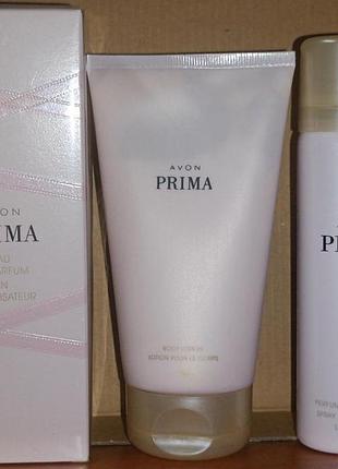 🌸✨ набор prima avon (прима эйвон): парфюмированная вода 50 мл + лосьон для тела 150 мл + дезодорант-спрей 75