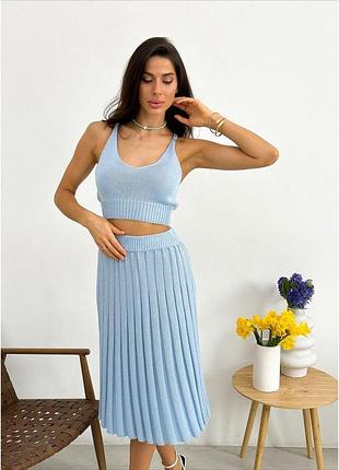 Топ вязаный joy небесный art knit