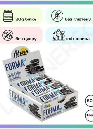 Протеїновий батончик forma bar 60 г смак печиво та крем 20 г білка без цукру та глютену для активного sku_dsn_2022-10-1742