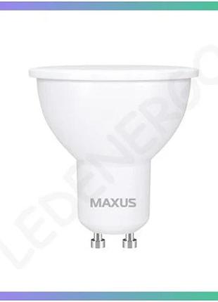 Led лампа maxus gu10 7w 4100k світлодіодна лампа для освітлення приміщень енергозберігаюча лампа sku_7771650