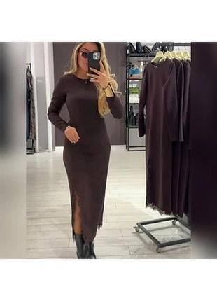 Сукня жіноча святкова сілуетна довга з мереживом . сукня довга