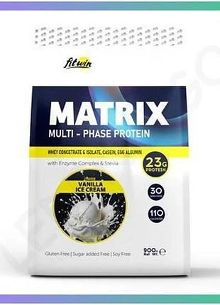 Протеиновый комплекс fitwin matrix 900г ванильный вкус для восстановления мышц и энергии после трениро sku_dsn_2023-10-2056