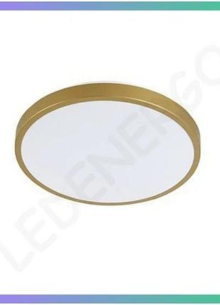 Потолочный светильник goldlux kern 24вт 390мм золотой современный светильник для дома и офиса sku_gl-318008