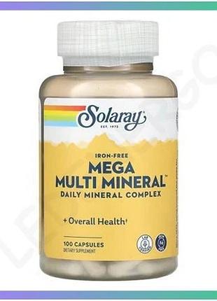 Мультивітамінний комплекс mega multi mineral без заліза 100 капсул для підтримки здоров'я мікроелемент sku_dsn_2023-10-6747