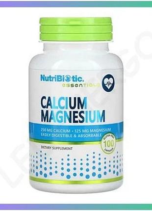 Кальций и магний nutribiotic 100 капсул диетическая добавка для поддержания здоровья костей и иммунной sku_dsn_2023-10-5480