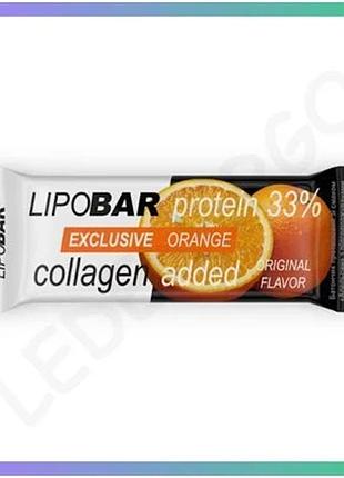 Протеїновий батончик lipobar exclusive 50г апельсин корисний перекус для активних людей смачний батонч sku_dsn_2023-10-6886