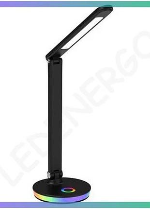 Настольная лампа goldlux neptun led черная 7 вт с встроенным led-модулем для дома и офиса