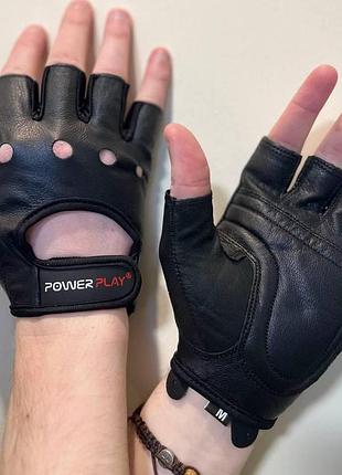 Рукавички для фітнесу powerplay 1572 чорні m 2
