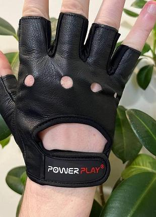 Рукавички для фітнесу powerplay 1572 чорні m 9
