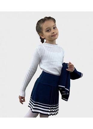 Спiдниця дитяча герда синя з бiлим art knit