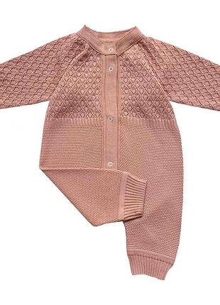Комбiнезон ажурний для немовлят рожевий art knit