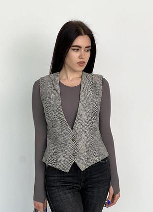 Жіночий жилет python сірий art knit