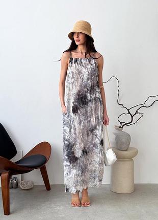 Летнее платье афродита серое art knit 4