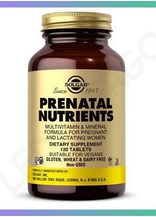Витамины для беременных solgar prenatal nutrients 120 таблеток добавка для женщин в период беременност sku_dsn_100-57-2969478-20