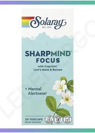 Біологічна добавка solaray sharpmind nootropics focus 30 капсул для підтримки концентрації та ясності sku_dsn_2024-11-0250