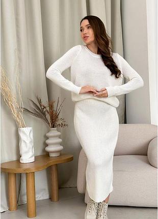 Юбка женская молочная jolie art knit