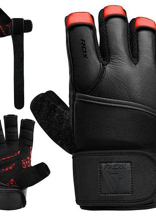 Рукавички для фітнесу rdx l7 micro plus red/black xl 4