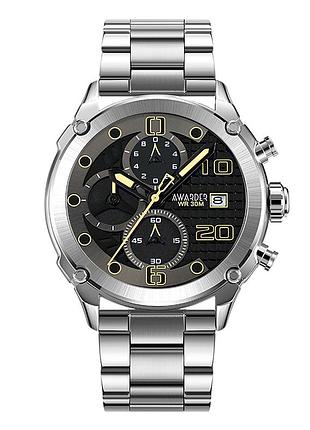 Часы наручные awarder 016 silver-black steel
