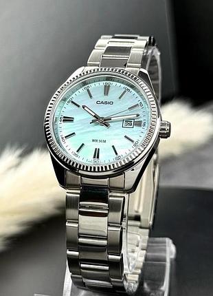 Жіночий годинник casio ltp-1302ds-2a — класична модель зі сріблястим браслетом та перламутровим циферблатом 2