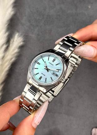 Жіночий годинник casio ltp-1302ds-2a — класична модель зі сріблястим браслетом та перламутровим циферблатом 3