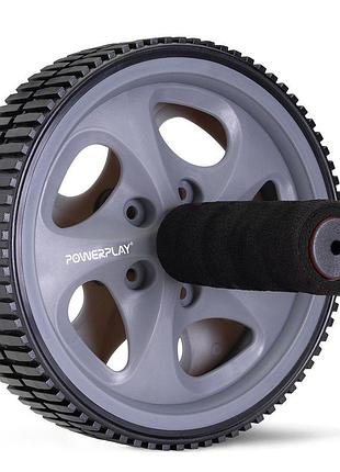 Колесо для преса powerplay pp-4345 exercise wheel (d16.5cm.) сіре