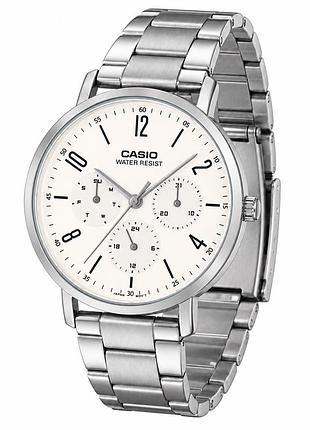 Чоловічий годинник casio mtp-vt06d-7b з металевим браслетом та мінімалістичним дизайном