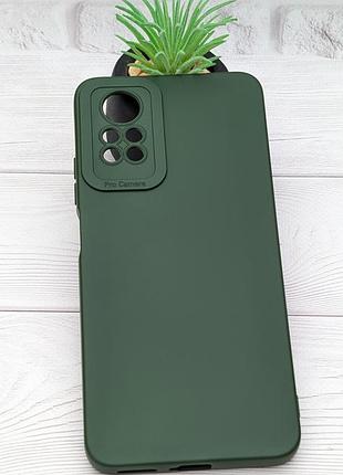 Чохол pro camera для xiaomi redmi note 12 pro 4g бампер із мікрофіброю зелений