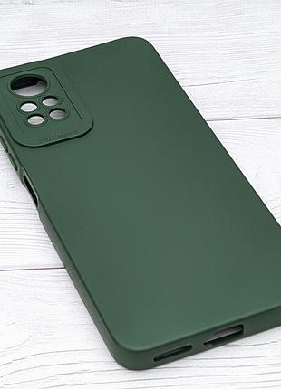 Чехол pro camera для xiaomi redmi note 12 pro 4g бампер с микрофиброй зеленый 3