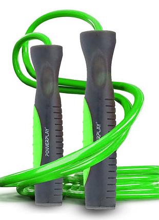 Скакалка powerplay 4204 classic jump rope зеленая (2.7m.)