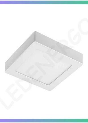 Накладной светильник gtv led matis 13w 4000k ip20 квадратный белый для потолка освещения интерьера sku_oledim_ld-man13w-nbp