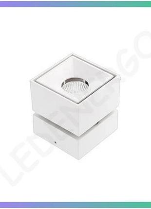 Светильник gtv led bianco 8w квадратный белый накладной с нейтральным светом 4000k ip20 для потолка sku_oledim_ld-bnc8wkb-nb